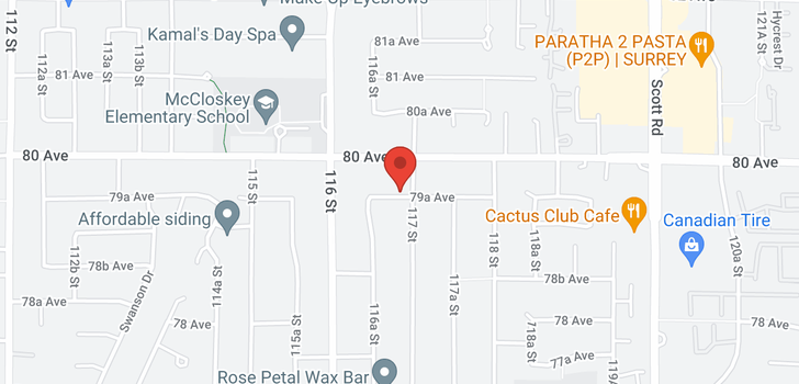 map of 11685 79A AVENUE